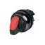 Illuminated selector switch actuator, RMQ-Titan, With thumb-grip, momentary, 2 positions, red, Bezel: black thumbnail 2