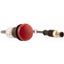 Indicator light, Flat, Cable (black) with M12A plug, 4 pole, 1 m, Lens Red, LED Red, 24 V AC/DC thumbnail 4