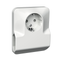 Exxact triple socket-outlet combi 1xSchuko + 2xEuro screw white thumbnail 4