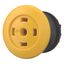 Mushroom actuator, RMQ-Titan, Mushroom, maintained, Mushroom yellow, Without button plate, Bezel: black thumbnail 2