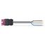pre-assembled connecting cable;Eca;Socket/open-ended;pink thumbnail 1