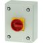 Main switch, P1, 40 A, surface mounting, 3 pole, Emergency switching off function, With red rotary handle and yellow locking ring, Lockable in the 0 ( thumbnail 3