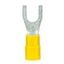 Fork crimp cable shoe, insulated, yellow, 4-6mmý, M6 thumbnail 2