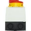 Main switch, T0, 20 A, surface mounting, 4 contact unit(s), 6 pole, 2 N/O, Emergency switching off function, With red rotary handle and yellow locking thumbnail 34