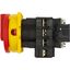 Main switch, P1, 32 A, flush mounting, 3 pole + N, Emergency switching off function, With red rotary handle and yellow locking ring, Lockable in the 0 thumbnail 39