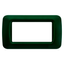 TOP SYSTEM PLATE - IN TECHNOPOLYMER GLOSS FINISHING - 4 GANG - RACING GREEN - SYSTEM thumbnail 1