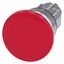 Mushroom pushbutton, 22 mm, round, metal, shiny, red, 40 mm, 3SU1050-1BD20-0AA0-Z Y12 thumbnail 1