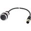 Pushbutton, flat, maintained, black, 1 N/C, with cable 1m and M12A plug thumbnail 5