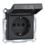 SCHUKO socket-outlet with hng.lid, shutter, screwl. term., anthracite, System M thumbnail 4