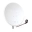 SAT Antenna  80/75cm, Steel, 39dB, foldable feed-arm, white thumbnail 1