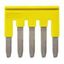 Cross bar for terminal blocks 6.0 mm² screw models, 5 poles, Yellow co thumbnail 4