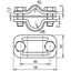 Bimetallic UNI disconnecting clamp Cu-St/tZn for Rd 8-10/16mm thumbnail 2