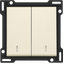 Finishing set with double lens for two-circuit switch, two-way switch thumbnail 2