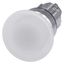 Illuminated mushroom pushbutton, 22 mm, round, metal, shiny, white, 40 mm, momentary contact type,  3SU1051-1BD60-0AA0-Z Y15 thumbnail 1