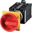 Main switch, T3, 32 A, rear mounting, 6 contact unit(s), 9-pole, 2 N/O, 1 N/C, Emergency switching off function, With red rotary handle and yellow loc thumbnail 3