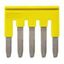 Cross bar for terminal blocks 2.5 mm² screw models, 5 poles, Yellow co thumbnail 2