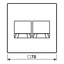 Centre plate for MJ f. 2 sockets ME1969-25WEAT thumbnail 2