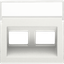 Central plate data 2x RJ oblique output, white thumbnail 1