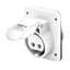 10° ANGLED FLUSH-MOUNTING SOCKET-OUTLET - IP44 - 3P 32A 40-50V 50-60HZ - WHITE - 12H - SCREW WIRING thumbnail 1