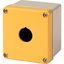 Surface mounting enclosure, metal, yellow, 1 mounting location thumbnail 1