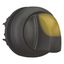 Illuminated selector switch actuator, RMQ-Titan, With thumb-grip, momentary, 2 positions, yellow, Bezel: black thumbnail 4