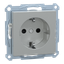 SCHUKO socket-outlet, shutter, screwless terminals, aluminium, System M thumbnail 4