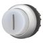 Illuminated pushbutton actuator, RMQ-Titan, Extended, momentary, White, inscribed 1, Bezel: titanium thumbnail 3