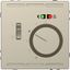 Floor thermostat 230 V with switch and central plate, sahara, System Design thumbnail 2