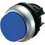 Illuminated pushbutton actuator, RMQ-Titan, Extended, maintained, Blue, Blank, Bezel: titanium thumbnail 1