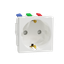 Socket-outlet, New Unica, mechanism, 2P + E, 16A, Schuko, with shutter, screwless terminals, glossy, untreated, white thumbnail 3