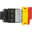 Main switch, P1, 25 A, flush mounting, 3 pole, Emergency switching off function, With red rotary handle and yellow locking ring, Lockable in the 0 (Of thumbnail 23