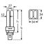 Compact Fluorescent Lamp Osram DULUX® D 26W/840 4000K G24d-3 thumbnail 4