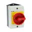 Main switch, T0, 20 A, surface mounting, 2 contact unit(s), 4 pole, Emergency switching off function, With red rotary handle and yellow locking ring thumbnail 49