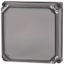 Cap, + door, transparent smoky gray, HxWxD=375x375x50mm thumbnail 1