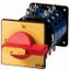 Main switch, T8, 315 A, rear mounting, 3 contact unit(s), 6 pole, 1 N/O, 1 N/C, Emergency switching off function, With red rotary handle and yellow lo thumbnail 1