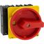 Main switch, P3, 63 A, flush mounting, 3 pole + N, Emergency switching off function, With red rotary handle and yellow locking ring, Lockable in the 0 thumbnail 37