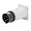 STRAIGHT FLUSH MOUNTING INLET - IP44 - 3P+N+E 32A 480-500V 50/60HZ - BLACK - 7H - SCREW WIRING thumbnail 2