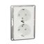 Exxact double socket-outlet centre-plate low two-circuits screwless white thumbnail 2