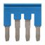 Short bar for terminal blocks 4 mm² push-in plus models, 4 poles, blue thumbnail 2