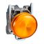 Harmony XB4, Pilot light, metal, orange, Ø22, plain lens with integral LED, 230...240 VAC thumbnail 1