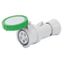 STRAIGHT CONNECTOR HP - IP66/IP67/IP68/IP69 - 3P+N+E 32A >50V 100-300HZ - GREEN - 10H - SCREW WIRING thumbnail 2