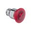 Harmony XB4, Illuminated mushroom push button head Ø40, metal, red, Ø22, latching push-pull, integral LED thumbnail 1