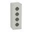 Harmony XAP, XB2 SL, Empty control station, zinc alloy, grey, M25, 4 cut-outs 30mm with notches, 80 x 220 x 77 thumbnail 1