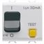 RESIDUAL CURRENT BREAKER WITH OVERCURRENT PROTECTION - C CHARACTERISTIC - CLASS A - 1P+N 16A 230Vac 30mA - 2 MODULES - GLOSSY WHITE - CHORUSMART thumbnail 2