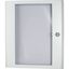 Sheet steel door transparent with rotary door handle HxW=1200x600mm, white thumbnail 4