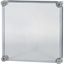 Cap, transparent smoky gray, lockable, HxWxD=375x375x150mm thumbnail 4