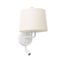 MONTREAL WHITE WALL LAMP WITH READER WHITE LAMPSHA thumbnail 2