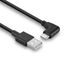 1m USB 2.0 Type A to C Cable, 90° Right Angle USB Type A Male to C Male thumbnail 2