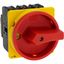 Main switch, P3, 63 A, flush mounting, 3 pole, Emergency switching off function, With red rotary handle and yellow locking ring, Lockable in the 0 (Of thumbnail 38