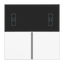 Push button KNX Cover kit, complete, white thumbnail 3